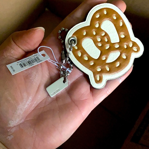 NWT COACH pretzel keychain/ bag charm